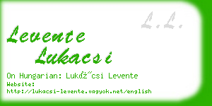 levente lukacsi business card